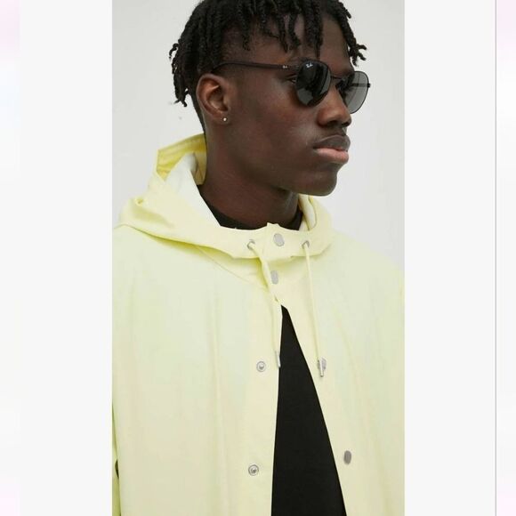 Rains RAIN Jacket in Straw AVAILABLE IN LONG AND SHORT - Picture 12 of 15